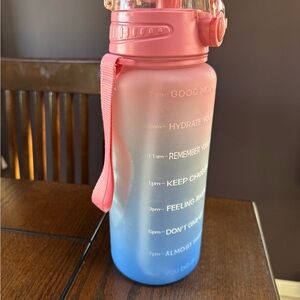 Pink and Blue Gradient Water Bottle